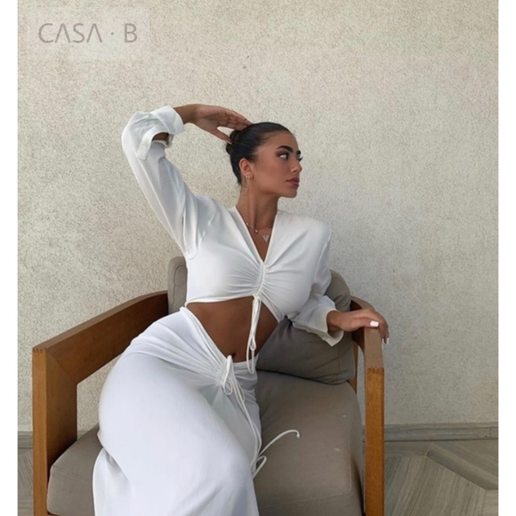 NEW!!💫CASA B|Samara Ruched Disconnect Dress - Picture 5 of 7